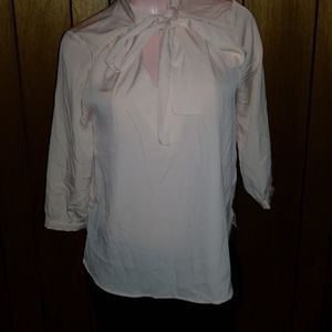 Blush Pink Necktie Blouse